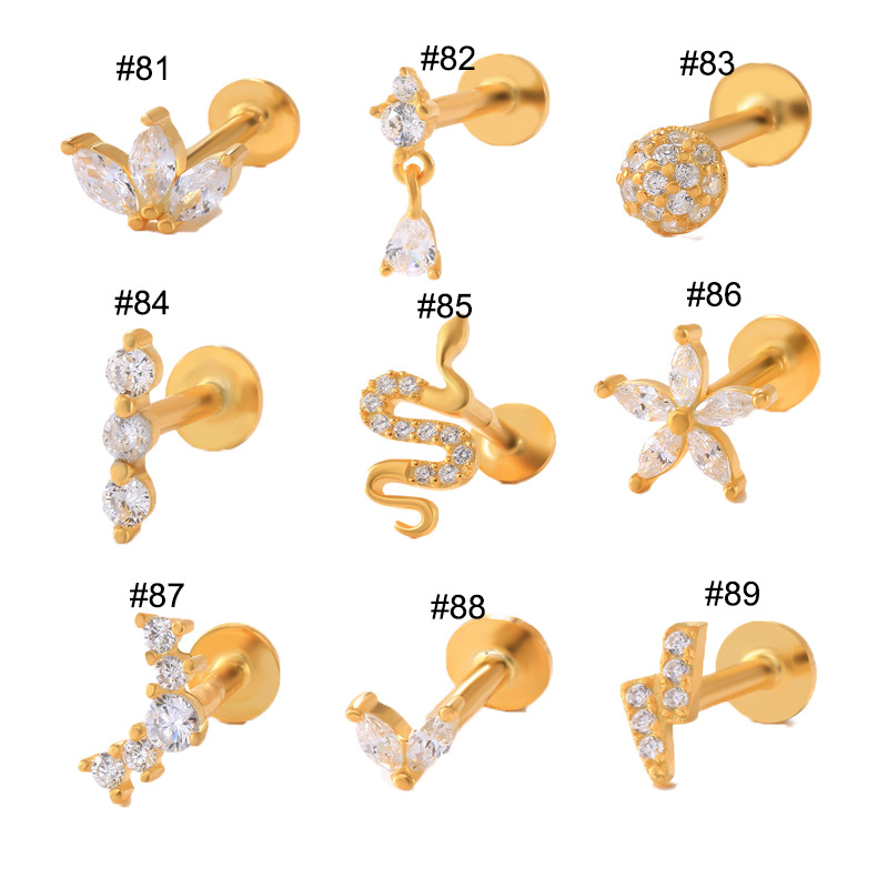 6g Weight Zircon Inlay Material Ear Studs Classification 1 Piece Quantity Street Occasion 925 Sterling Silver Material Geometric Pattern Women'S Gender Plating Design Fashion Style 1 Piece 925 Sterling Silver Zircon Geometric Ear Studs 5