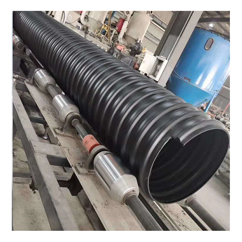 hdpe双壁波纹管中空壁塑钢缠绕管钢带增强螺旋管排污水内肋克拉管