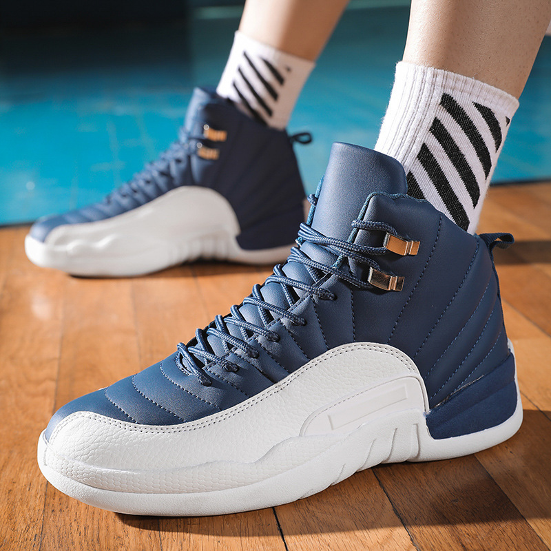 Putian Aj12 Basketball Shoes Mid-Top Practical Training Sneakers Casual Outdoor Sports Shoes Trendy Shoes Basketball Putian Aj12 Basketball Shoes Mid-Top Practical Training Sneakers Casual Outdoor Sports Shoes Trendy Shoes Basketball