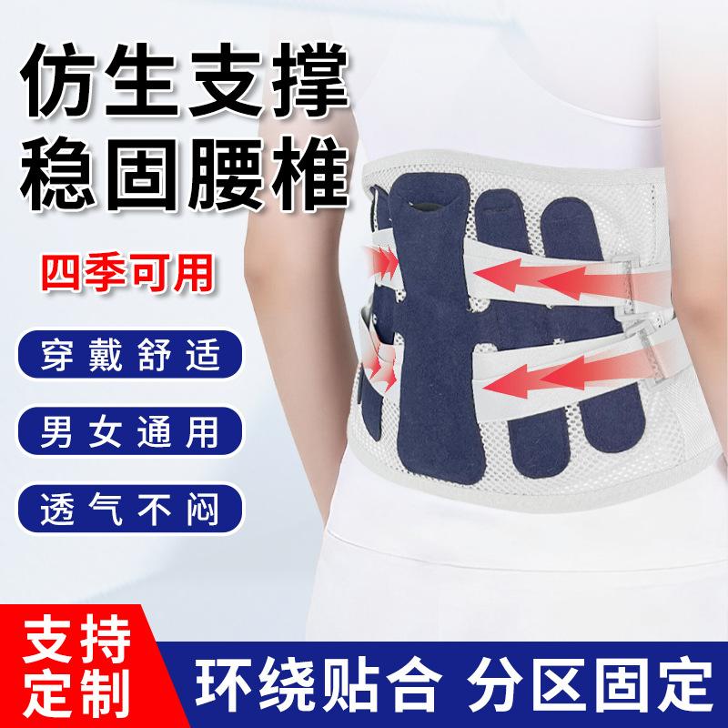 Unisex Bionic Support Lumbar Brace for Elderly, Morning Exercise Waist Support Belt, Comfortable and Breathable Waist Brace