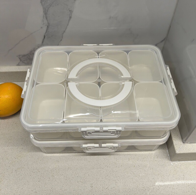 高温耐性 8 コンパートメントフルーツサラダ包装ポータブル密封調味料ボックス蓋付き食品保存食器洗い機対応|undefined