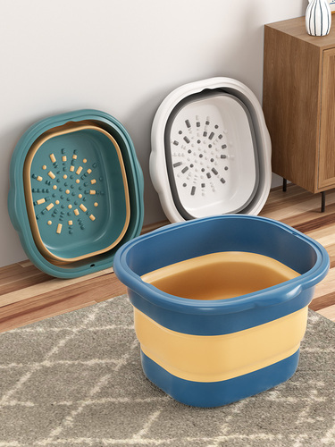 Foldable Foot Bath Tub Household Portable Foot Basin Foot Wash Basin Ankle Wash Basin Massage Health Tub Ginger Tea