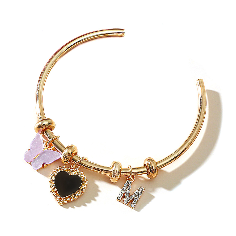 Cherry love letter bracelet simple adjustable opening bead circle bracelet