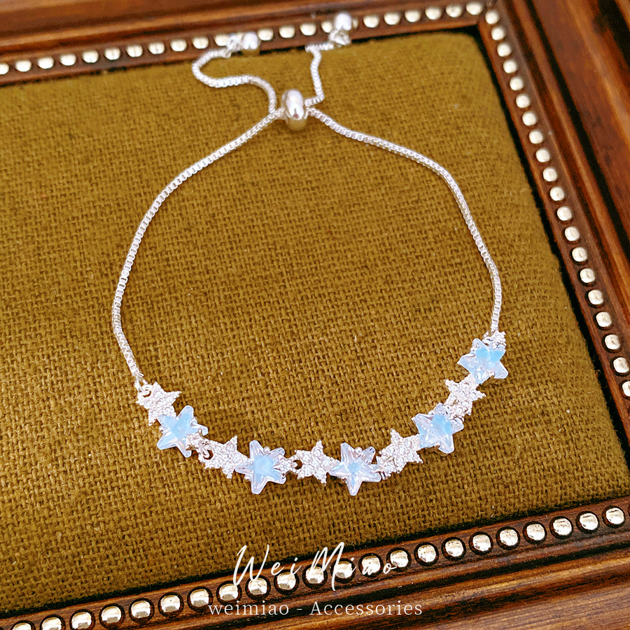 Zircon estrellas pulsera pulsera ligera de lujo nicho pulsera de alta calidad temperamento fresco al por mayor joyas dulces