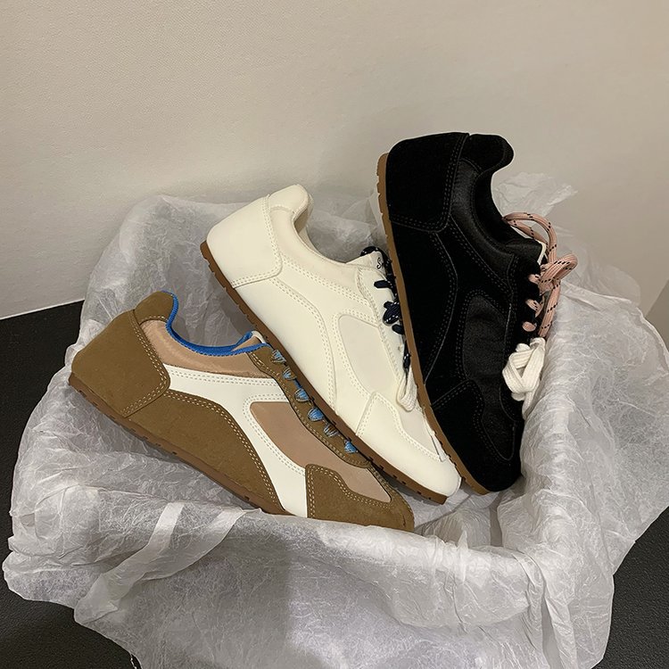 Grava madre estudiolee estilo retro contraste redondo cuadrado estilo casual agon de entrenamiento skate zapatos para mujeres nuevas