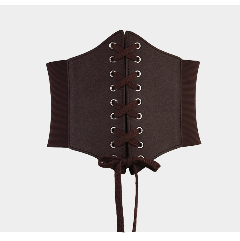 New Retro Palace Women's Slim Wide Belt, Versatile European and American Elastic Elastic Elastic Waistband Dress Decorative Waistband_voghion.com
