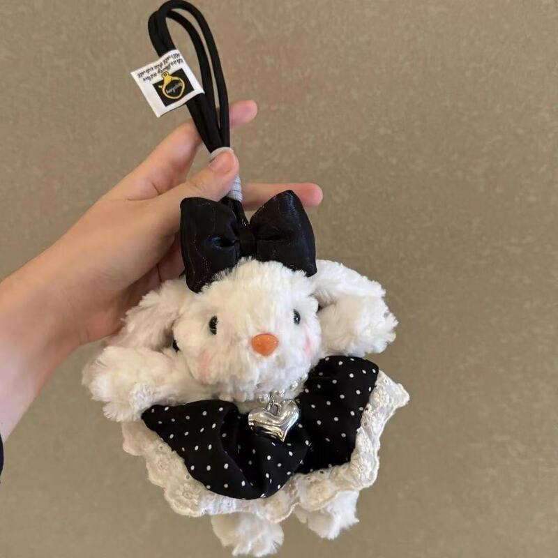 黒水玉スカート愛垂れ耳ウサギバッグペンダント漫画ぬいぐるみかわいい人形キーホルダーハイエンドペンダント|undefined
