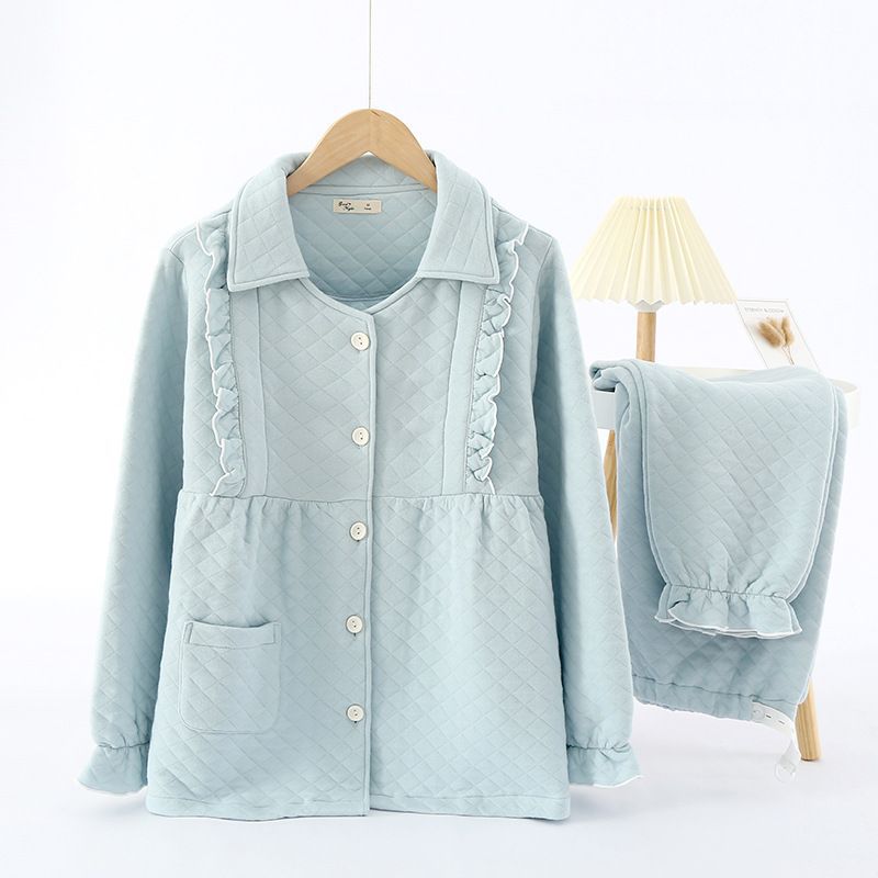 라펠-에어 코튼-다이아몬드 체크-블루