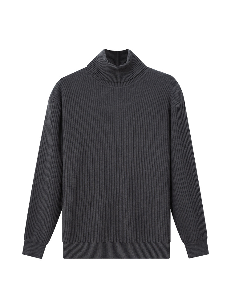 El antiguo suéter de cuello alto para hombre, camiseta de punto para hombre, otoño y invierno, ocio, cálido, chaqueta, camiseta para hombre.