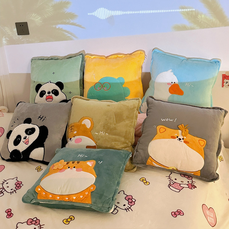 Cantiosa manta plegable 2 - en - 1 almohada colchón de doble propósito almohada de siesta gruesa por aire acondicionado almohada de coche interior