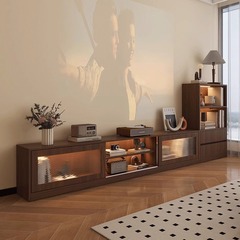 木の中古風テレビの棚のお茶のいくつかの一体の組み合わせのサイドキャビネットのリビングルームの家庭用のレトロな収納のロッカー