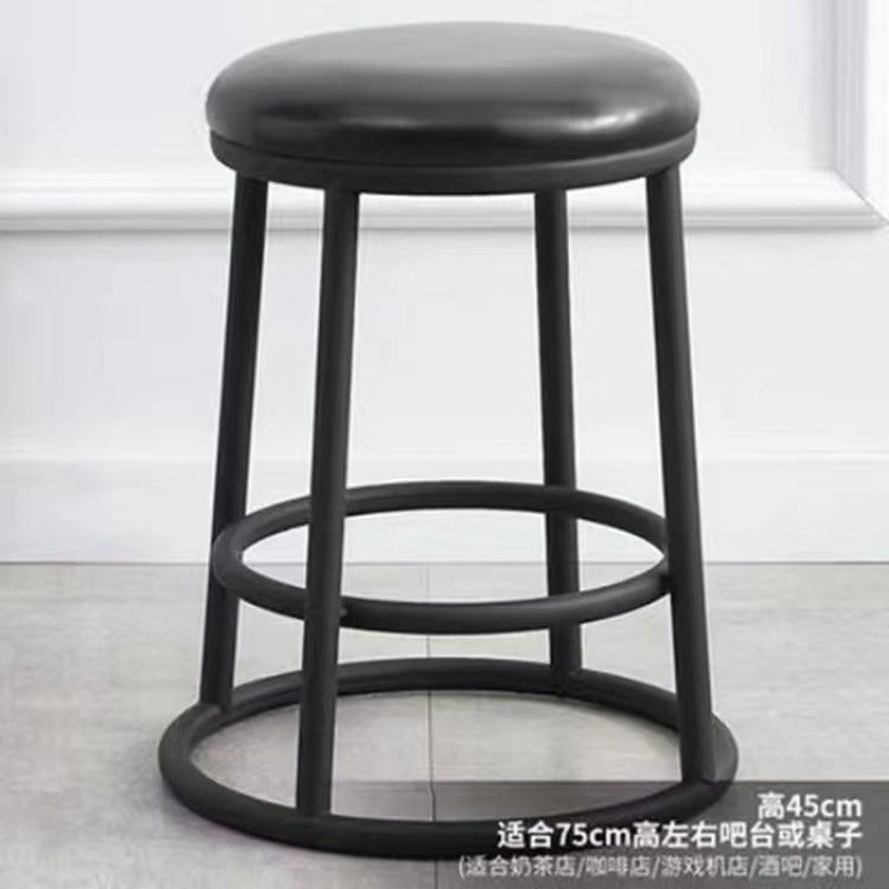 轻奢酒吧椅吧台凳奶茶店商用凳咖啡厅高脚凳前台ktv手机店高凳字|undefined