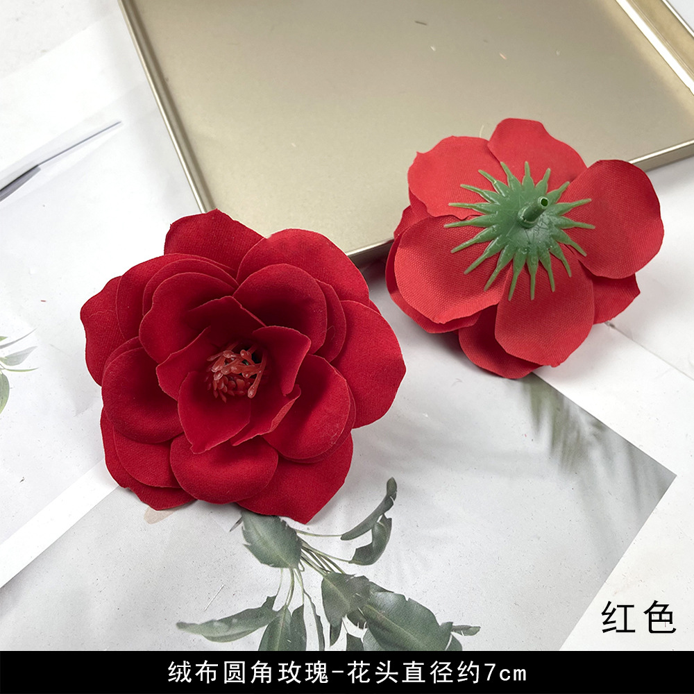 둥근 장미-빨간색