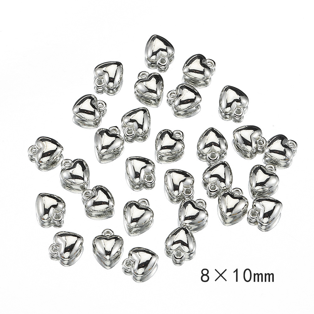 1000g Weight Pendant Jewelry Making Type 6X8MM, 8x10mm Jewelry Making Size DIY Jewelry Accessories Classification 1 Piece Quantity CCB, Plastic Material Heart Shape Pattern Plating Design Basic, Simple Style, Classic Style Style 1 Piece 6X8MM 8x10mm CCB Plastic Heart Shape Pendant 3