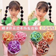 Hair tie for Korean girl babies, gentle on scalp, simple and basic thumb tie, with cute chouchou and fringed hair band
