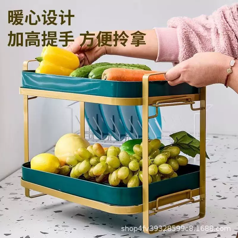 网红杯子收纳置物架客厅两三层沥水托盘家用桌面放玻璃茶水杯架子