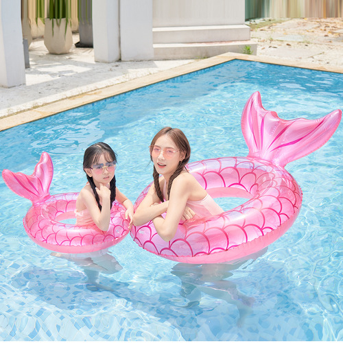 Xiaolu ins cross-border thickened Internet celebrity adult 110 large mermaid swimming ring armpit ring fish tail floating raft