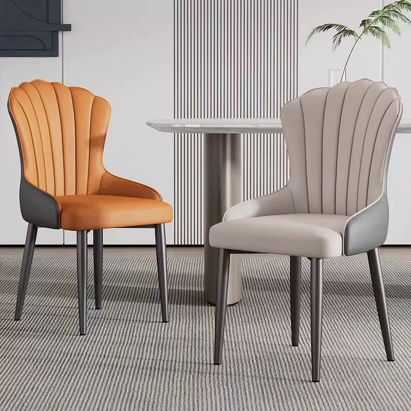 意式极简餐椅厂家批发高级感家用靠背餐厅酒店包厢设计师软包椅子