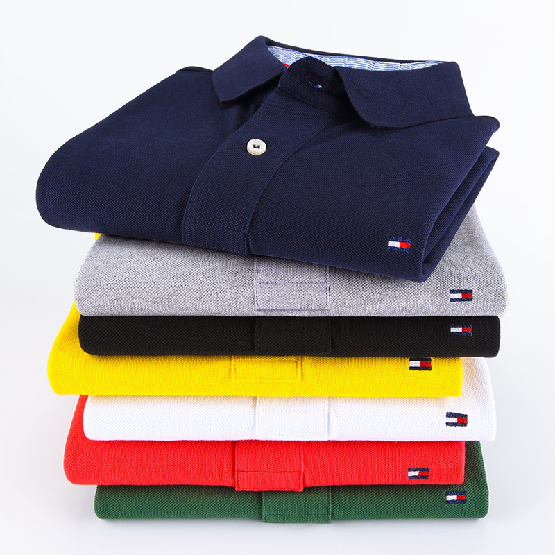 Summer TOMMY Men's Tommy Lapel POLO Shirt Cotton plus size Loose Short-sleeved Casual T-shirt Men's One Piece Hair