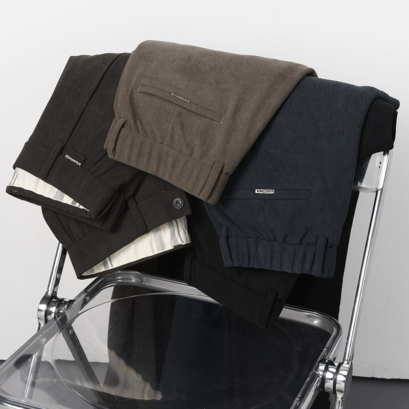 Новые утепленные вельветовые повседневные брюки для мужчин, длинные брюки для молодежи и студентов, в корейском стиле, вельветовые брюки.