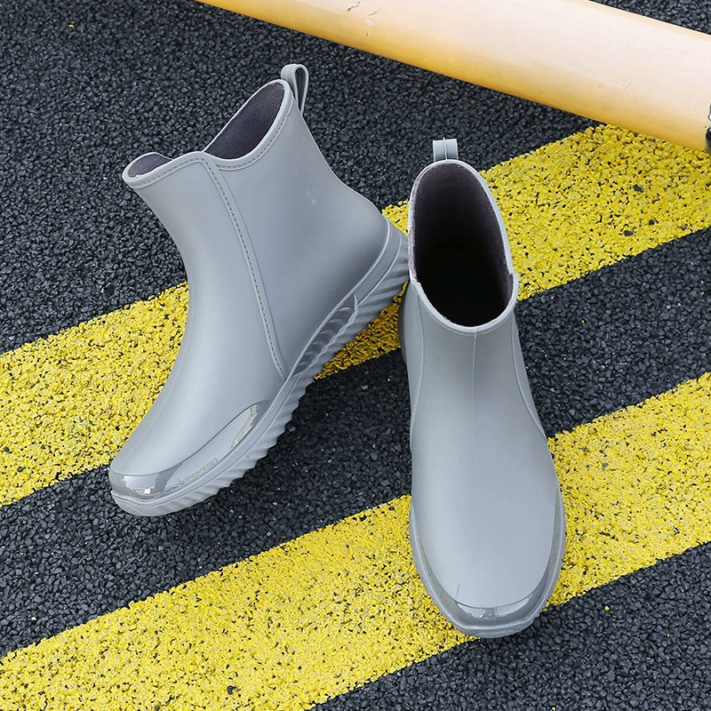Модные короткие резиновые сапоги, Мужская Рабочая обувь Four Seasons, нескользящая кухонная обувь с низким верхом, износостойкая резиновая обувь, рыболовная обувь, непромокаемая обувь