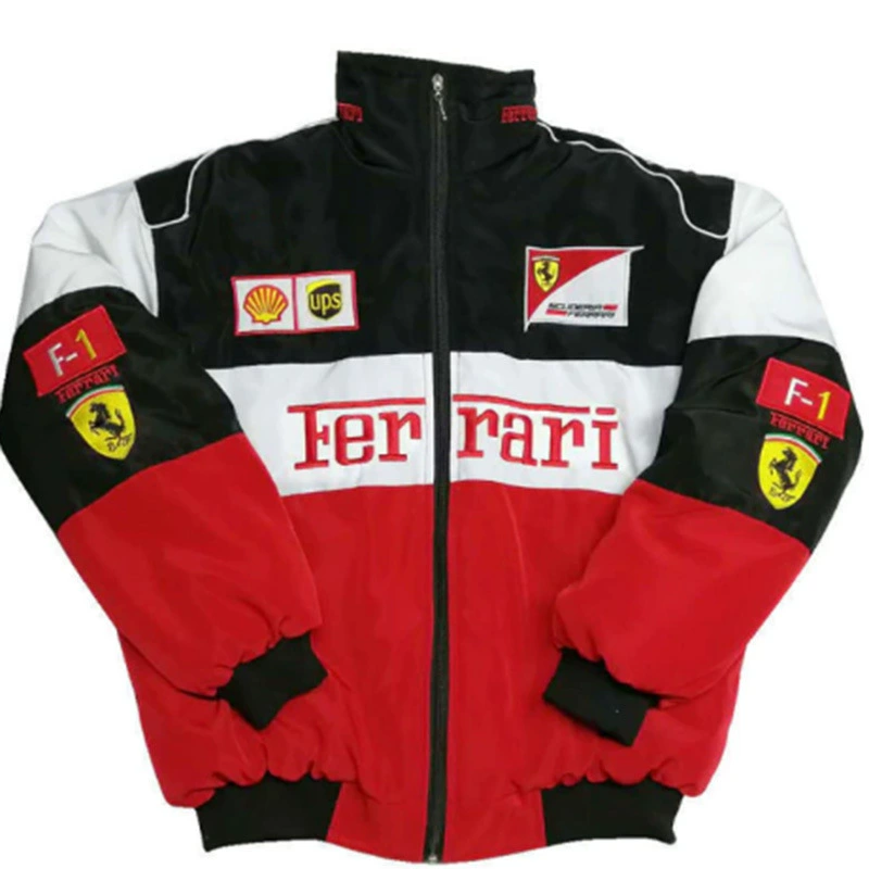 Пуховик Ferrari oversize, хлопковый с наполнителем пух/перо, европейский зимний стиль