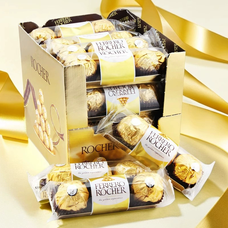 Wedding Chocolate Box Ferrero Rocher, 96 pieces, gold gift packaging