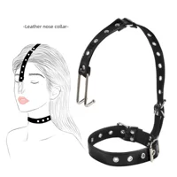 Взрослые эротические принадлежности BDSM крюк нос и кольцо на шее, связывать шею, покрытия шею женские сексуальные принадлежности