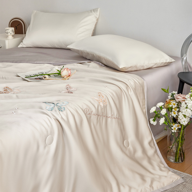 Verano Lessel Tensit edredón de verano de cuatro piezas 2025 nuevo estilo de lujo ligero ropa de cama de alta calidad edredón fresco de verano