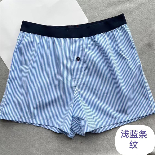 7552缘单男士家居莼棉阿罗裤 宽边字母松紧腰平角短裤  四角内裤