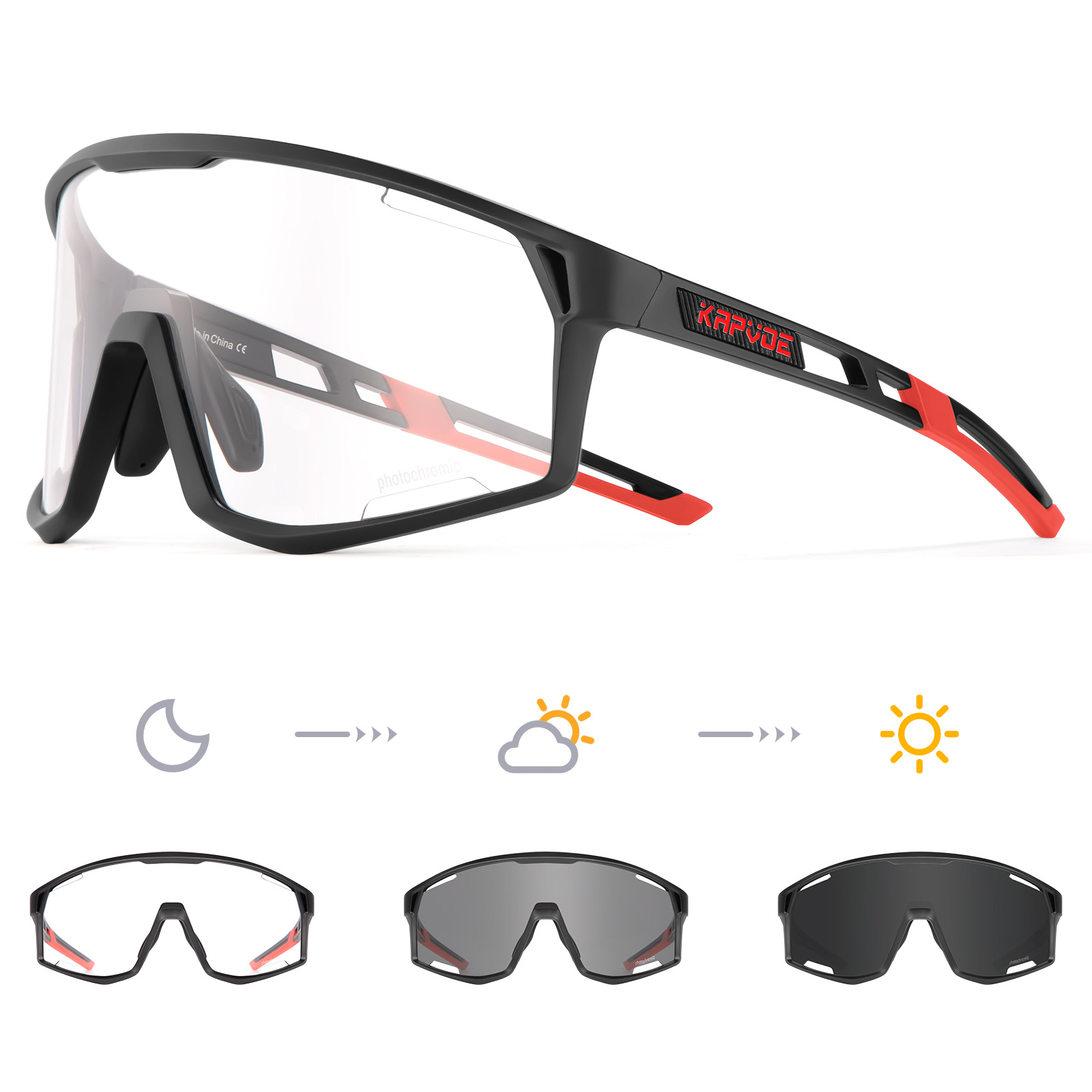 Gafas de Ciclismo Deportivas, TR90, A Prueba de Viento, Fotocromático, para Bicicleta de Montaña image 6