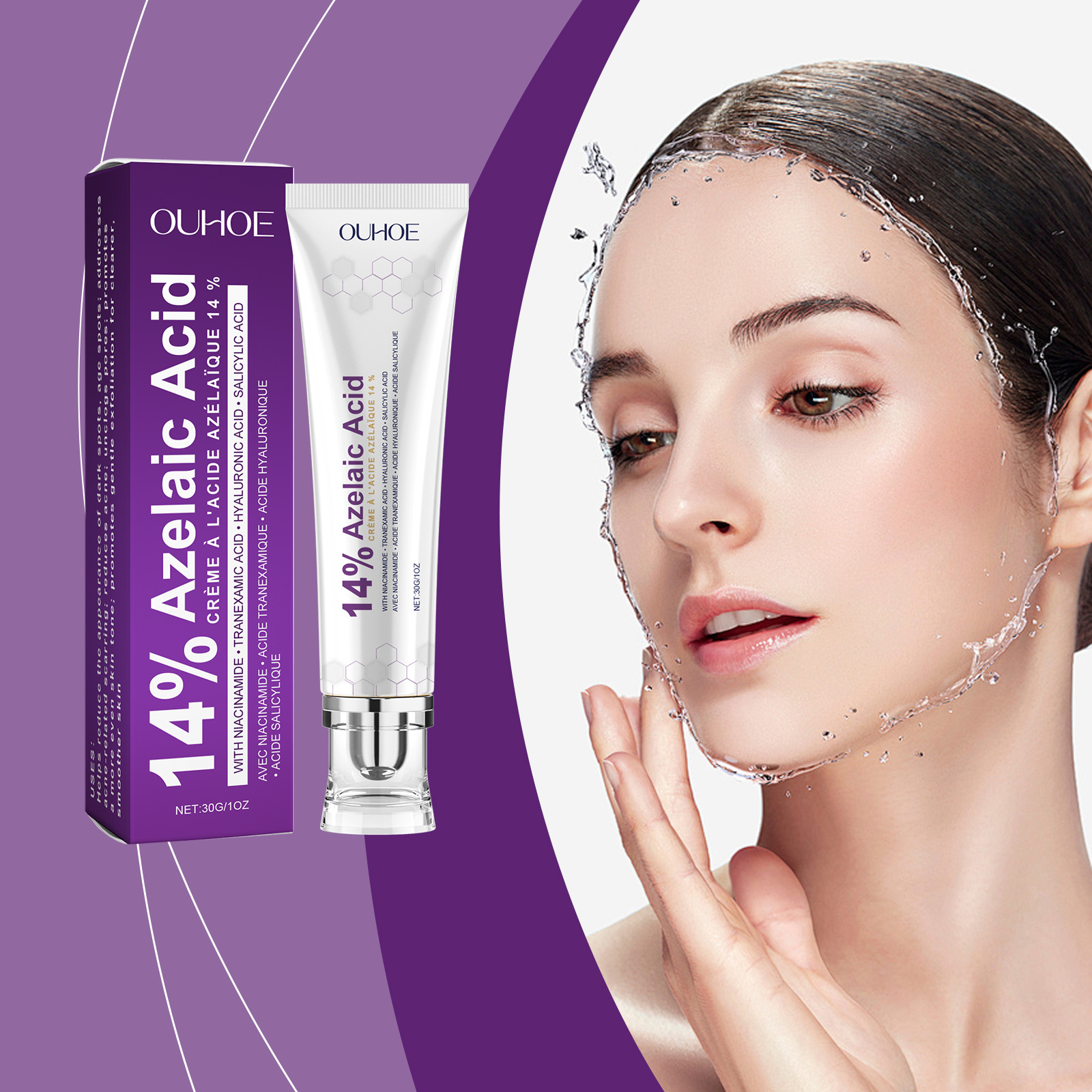 Ouhoe Moisturizing and Hydrating Cream Gentle Facial Moisturizing Care Elasticity and Hydration Skin Cream