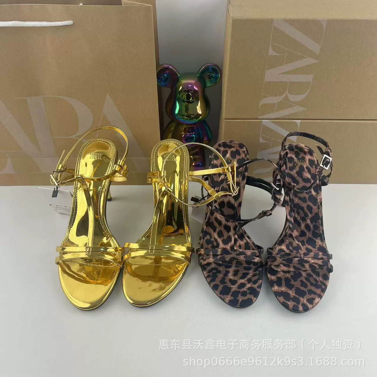 Летние женские босоножки ZAR с леопардовым принтом, модные, на высоком каблуке, с пряжкой, сексуальные.