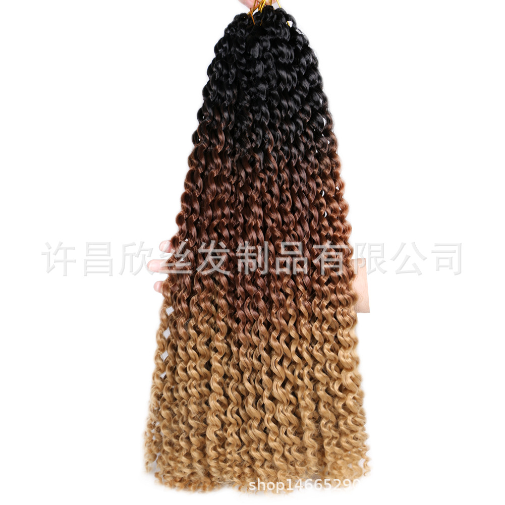 Suministro directo de fábrica Amazon ondulación del agua crochet peluca sucio trenza peluca Pasión Twist pelo