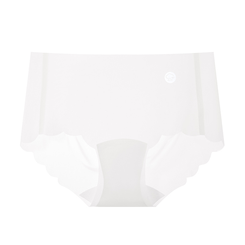 Bragas sin costuras de cintura media con entrepierna alargada, seda de hielo para mujer, transpirable 10A, entrepierna antibacteriana, entrepierna de seda, calzoncillos para mujer