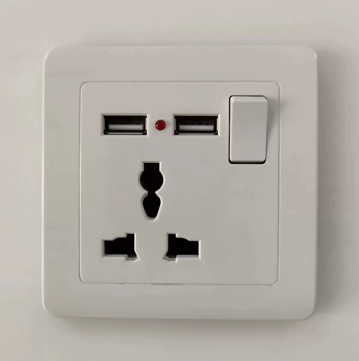 Luoge Wall Ultra-Thin Switch Panel - Lightweight, Multi-Config Electrical Socket Box with Light