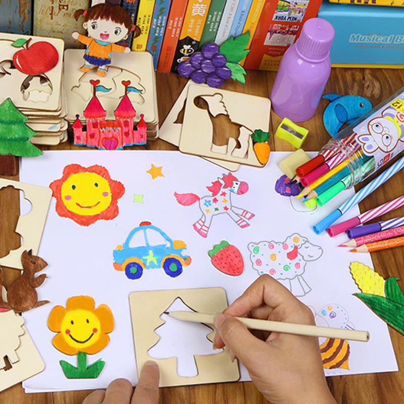 儿童学画画工具宝宝涂鸦绘画木质幼儿园2-7岁男孩女孩礼物玩具