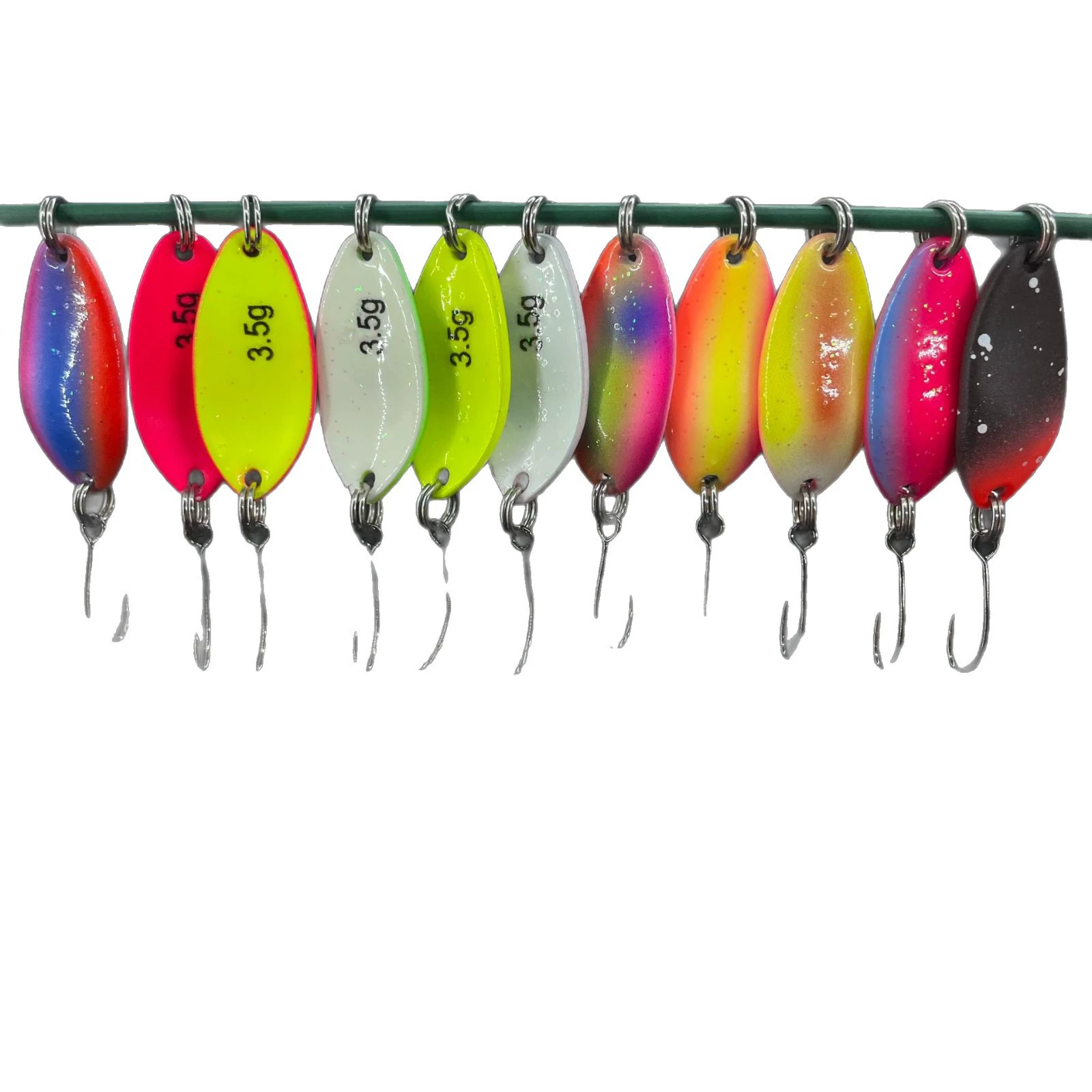 Заводская оптовая продажа в Уиhай luminous UV sequин lure цвет мушки для лошади sequins 3.5 г медная приманка для рыбалки