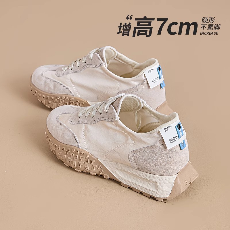 7cm Height Increase in the Sole, Women's Spring and Summer New Style Casual Breathable Sports Versatile Forrest Gump Shoes for Small People