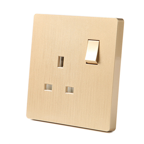 British Standard Type 86 Wall Switch Socket Panel, Five-hole Flush Mounting, Hotel Single Double Control Switch for Home Use, Wholesale