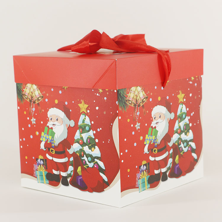 现货白卡圣诞新年礼物盒