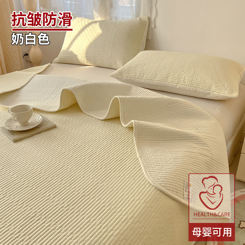 Juego de tres piezas con cubierta de cama de algodón Clase A 2025 nuevas sábanas de dormitorio acolchadas de tatami de algodón universal de cuatro estaciones