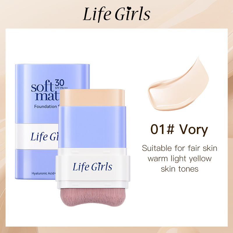 Life Girls Softmatte Foundation Stick concealer base para dos cabezas comercio exterior transfronterizo