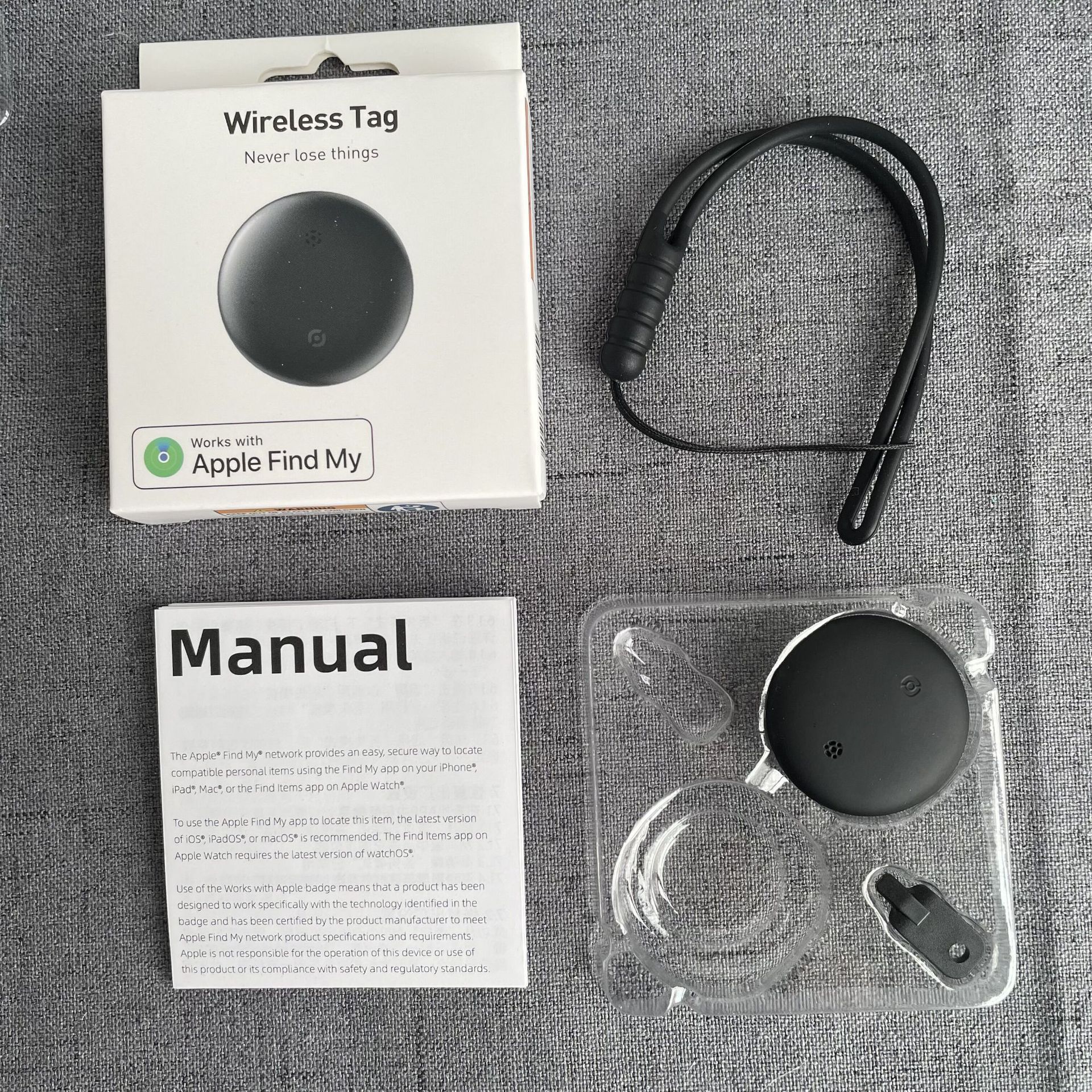 Resistente al agua y a prueba de pérdidas para Find My Finder Localizador de manzanas Localizador de etiqueta de aire remoto