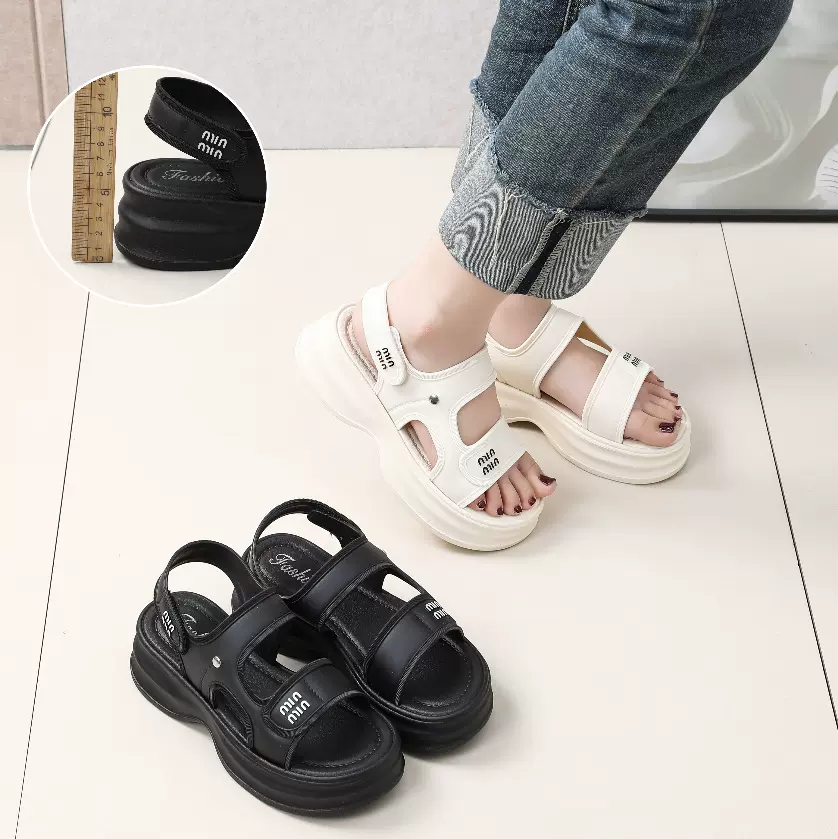 夏季外穿凉鞋厚底软底日常休闲百搭2025新款防滑透气露趾沙滩凉鞋