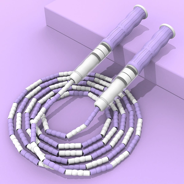Purple bamboo jump rope