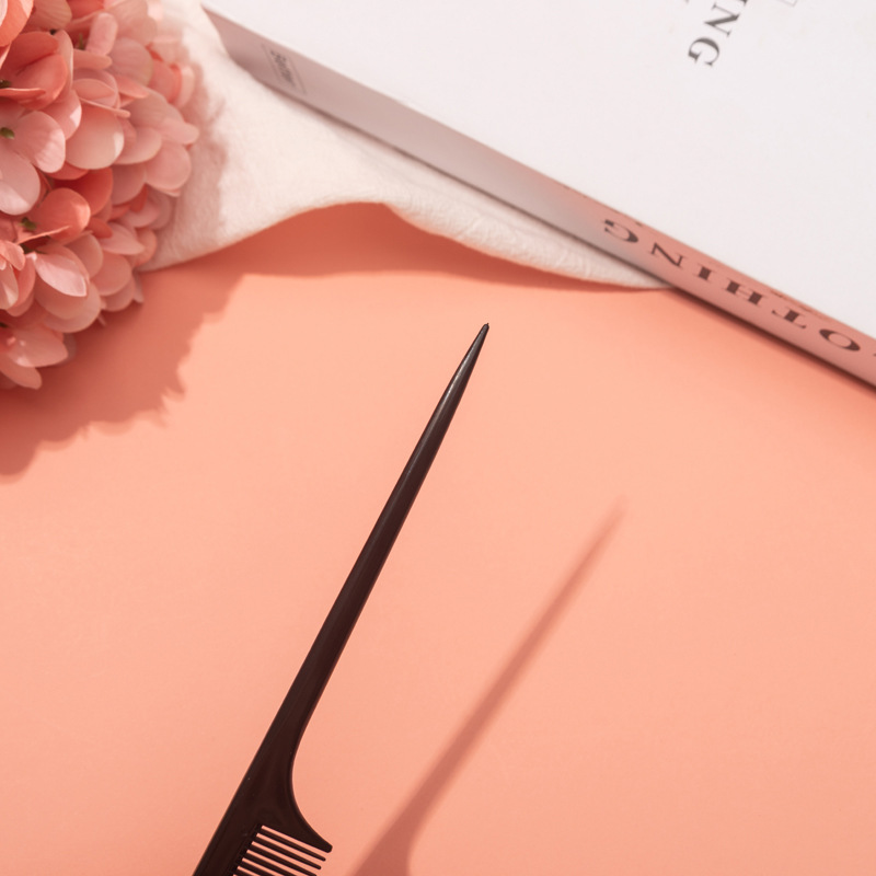 Peine con punta puntiaguda, especializado para maquilladores, peine profesional para peluquería con punta puntiaguda para separar el cabello, antiestático para cabello largo de mujer.