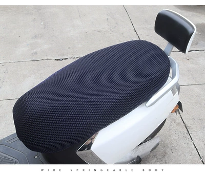 Motorcycle Sun Protection and Heat: Electric car cushion - blue-and-black-s-code