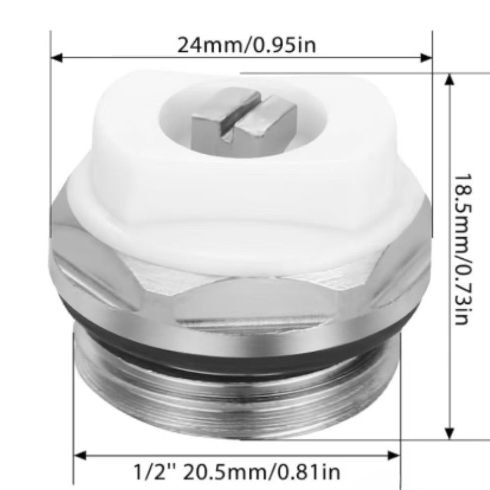 Válvula de Purga para Radiador de 3/8, 1/2, 3/4 y 1 Pulgada en Latón para Calefacción