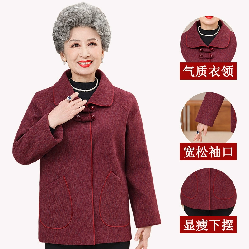 Autumn jacket for mother, for middle age, 70 years